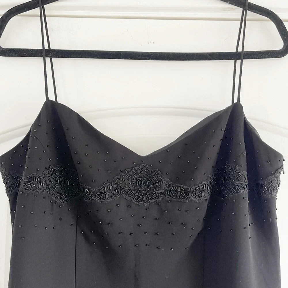 Gorgeous Vintage Jones NY Black Beaded Party Dress - 10